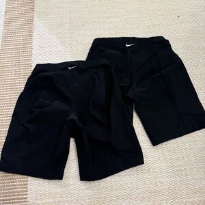 Set of 2 - Nike Dri-FIT Women's Small Black Athletic Training Performance Shorts